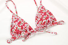 Load image into Gallery viewer, Floral Print Bikini String Swimsuit High Cut Bikini Set Bathing Suit Women's Swimsuit Halter Ribbed Polka Dot Tie Dye String Bathing Suit Bikini Set Women Swimwear High Waist Bikinis Beach