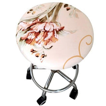 Load image into Gallery viewer, Floral Printed Round Chair Cover Bar Stool Elastic Seat Cover Home Chair Slipcover Anti-dirty Case Removable Chair Protector Stretch Round Bar Stool Covers Washable Stool Cushion Slipcover Elastic Bar Chair Covers