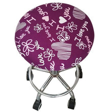 Load image into Gallery viewer, Floral Printed Round Chair Cover Bar Stool Elastic Seat Cover Home Chair Slipcover Anti-dirty Case Removable Chair Protector Stretch Round Bar Stool Covers Washable Stool Cushion Slipcover Elastic Bar Chair Covers