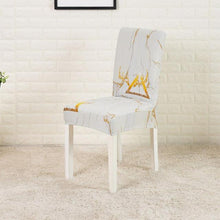 Load image into Gallery viewer, Floral Printing Chair Cover Elastic Anti-dirty Stretch Removable Hotel Banquet Kitchen Seat Case Washable Dining Chair Covering Washable Chair Seat Covers Protector for Dining Room Universal Spandex Solid Chair Slip Covers