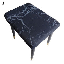 Load image into Gallery viewer, Flower Printed Seat Protector Square Stool Chair Cover Removable Dustproof Elastic Stool Covers For Bedroom Kitchen Square Stool Stool Covers Breathable Chair Seat Slipcover Barstool Cover for Rectangle Stools