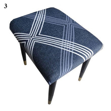 Load image into Gallery viewer, Flower Printed Seat Protector Square Stool Chair Cover Removable Dustproof Elastic Stool Covers For Bedroom Kitchen Square Stool Stool Covers Breathable Chair Seat Slipcover Barstool Cover for Rectangle Stools