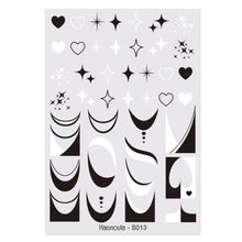 Load image into Gallery viewer, Flowers Leaves Line 3D Nail Stickers Autumn Winter Fall Leaf Design Transfer Sliders Abstract Waves Nail Art Decals Manicures Decal Self-Adhesive 3D Wave Design Decoration for Women Girls Tape Nail Art Stickers Decal Decoration