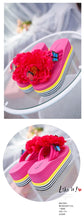 Load image into Gallery viewer, Flowers Slippers Summer Flip Flops Womans Platform Shoes Slide Heel Thick Beach Shower Slippers Quick Drying Pool Slides Beach Sandals Open Toe Indoor House Slippers