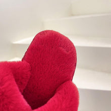 将图片加载到图库查看器,Fluffy Slippers Women Cozy Faux Fur Cross Indoor Floor Slides Flat Soft Furry Shoes Fluffy Furry Fur Slippers Flip Flop Open Toe Cozy House Memory Foam Sandals Slides Soft Flat Comfy Slippers