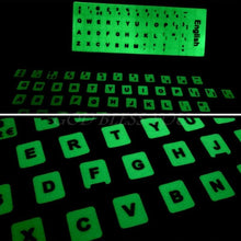 Load image into Gallery viewer, Fluorescent Keyboard Stickers Different Optional Language Luminous Waterproof Keyboard Protective Film Gaming Laptop Keyboard Skin Protector For Gaming Lovers
