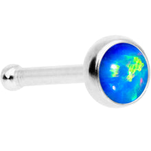 Load image into Gallery viewer, Blue 3mm Synthetic Opal Press Fit Nose Bone