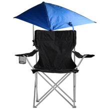 Load image into Gallery viewer, Foldable Beach Chair with Detachable Armrest Adjustable Canopy Stool with Cup Holder