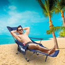 Load image into Gallery viewer, Foldable Camping Chair Heavy Duty Steel Lawn Chair with Reclining Backrest Angle