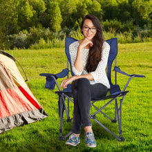 Load image into Gallery viewer, Foldable Camping Chair Heavy Duty Steel Lawn Chair with Reclining Backrest Angle
