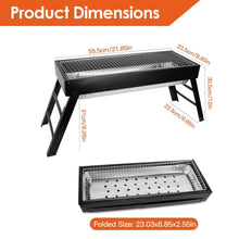 Load image into Gallery viewer, Foldable Charcoal BBQ Grill Stainless Steel Grill Net