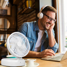 Load image into Gallery viewer, Foldable Desk Fan with 4 Wind Speeds Type-C Rechargeable Wall-Mounted