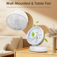 Load image into Gallery viewer, Foldable Desk Fan with 4 Wind Speeds Type-C Rechargeable Wall-Mounted