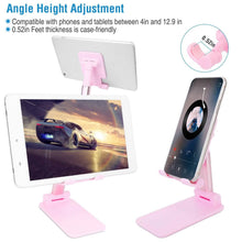 Load image into Gallery viewer, Foldable Desktop Phone Stand Angle Height Adjustable Holder