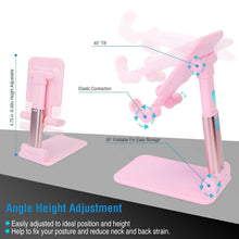 Load image into Gallery viewer, Foldable Desktop Phone Stand Angle Height Adjustable Holder