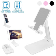 Load image into Gallery viewer, Foldable Desktop Phone Stand Angle Height Adjustable Holder