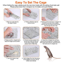 将图片加载到图库查看器,Foldable Rat Trap Cage Humane Live Rodent Trap Cage