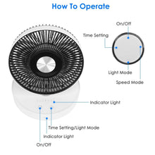 Load image into Gallery viewer, Foldable Rechargeable LED Desk Fan Wall Mounted with Magnetic Remote