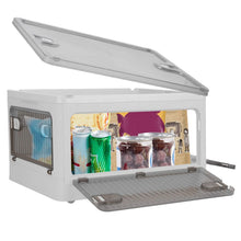 Load image into Gallery viewer, Foldable Storage Bins with Lid 4 Doors Collapsible Stackable with Lock