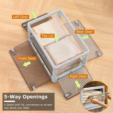 Load image into Gallery viewer, Foldable Storage Bins with Lid 4 Doors Collapsible Stackable with Lock