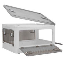 Load image into Gallery viewer, Foldable Storage Bins with Lid 4 Doors Collapsible Stackable with Lock