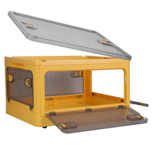 Load image into Gallery viewer, Foldable Storage Bins with Lid 4 Doors Collapsible Stackable with Lock