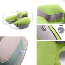 Load image into Gallery viewer, Foldable U-shaped Neck Support Pillow Inflatable Cushion Memory Foam Travel Pillow Neck Super Soft Pillows Air Plane Inflatable Neck Pillow Travel Pillow Ultralight Air Pillow with Comfortable Headrest Neck Support for Car