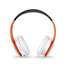 Load image into Gallery viewer, Folding Bluetooth White Blue Wireless Stereo Headphones Headset Mic Support Comfortable Earmuffs Modern Simple Design