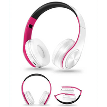 Load image into Gallery viewer, Folding Bluetooth White Blue Wireless Stereo Headphones Headset Mic Support Comfortable Earmuffs Modern Simple Design