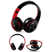 Load image into Gallery viewer, Folding Bluetooth White Blue Wireless Stereo Headphones Headset Mic Support Comfortable Earmuffs Modern Simple Design