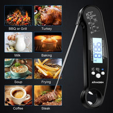 将图片加载到图库查看器,Food Kitchen Thermometer For Barbecue Grill Thermometer Waterproof Instant Read Meat Thermometer Waterproof Ultra Fast Digital Cooking Thermometer With Backlight & Calibration Food Thermometer For Kitchen BBQ Grill Smoker Oil Fry Kitchen Cooking Tools