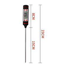 将图片加载到图库查看器,Food Thermometer For BBQ Meat Cake Candy Fry Grill Dinning Household Cooking Thermometer Digital Meat Thermometer with Long Probe Instant Read Food Cooking Thermometer For Grilling BBQ Smoker Grill Kitchen Oil Candy Oven Tools