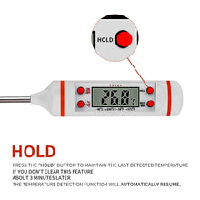 将图片加载到图库查看器,Food Thermometer For BBQ Meat Cake Candy Fry Grill Dinning Household Cooking Thermometer Digital Meat Thermometer with Long Probe Instant Read Food Cooking Thermometer For Grilling BBQ Smoker Grill Kitchen Oil Candy Oven Tools