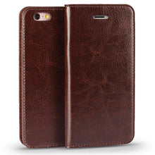 将图片加载到图库查看器,For iPhone X Case Cover for iPhone 8 7 6 6S Plus 5 5S 5SE Luxury PU Leather Flip Wallet Phone Cases Black Simple Card Holder With Magnetic Button Flip Leather Cover