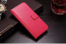 将图片加载到图库查看器,For iPhone X Case Cover for iPhone 8 7 6 6S Plus 5 5S 5SE Luxury PU Leather Flip Wallet Phone Cases Black Simple Card Holder With Magnetic Button Flip Leather Cover