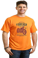 将图片加载到图库查看器,FOREVER TWO WHEEL Men's Bamboo Viscose/Organic Cotton Short Sleeve Graphic T-Shirt