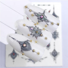 Load image into Gallery viewer, Fox Wolf Animal 3D Embossed Nail Sticker Flower Adhesive Manicure Slider Nail Art Tips Decorations Decals Manicure Design Golden Firework Star Accessories Heart Nail Art Stickers Glitter Decals Love Nail Sequins Laser Heart Nail