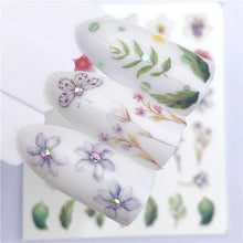 Load image into Gallery viewer, Fox Wolf Animal 3D Embossed Nail Sticker Flower Adhesive Manicure Slider Nail Art Tips Decorations Decals Manicure Design Golden Firework Star Accessories Heart Nail Art Stickers Glitter Decals Love Nail Sequins Laser Heart Nail