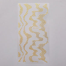 Load image into Gallery viewer, French Rose Gold Striping Tape Nail Design Stripe Lines Geometry 3D Sticker for Nails Gel Polish Sticker Decals for Manicuring Decorations Manicure Stickers Decals Silver Strip Line Nail Decal Self-Adhesive 3D Wave Decal Decoration Metallic Curve Design