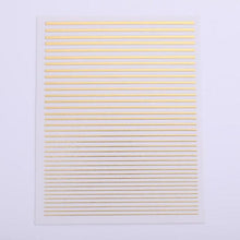 Load image into Gallery viewer, French Rose Gold Striping Tape Nail Design Stripe Lines Geometry 3D Sticker for Nails Gel Polish Sticker Decals for Manicuring Decorations Manicure Stickers Decals Silver Strip Line Nail Decal Self-Adhesive 3D Wave Decal Decoration Metallic Curve Design