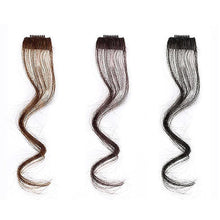 Load image into Gallery viewer, French Style Synthetic Air Bangs Women Fake Bangs Hair Piece Clip In Hair Extensions Blend Hair Clip In Hair Bangs Hairpiece Natural Flat Neat Bangs With Temples For Women One Piece Hairpiece