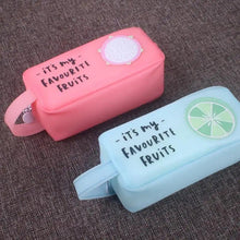 Load image into Gallery viewer, Fruit Pattern Pencil Case Large Capacity Candy Colors Pencil Cases High School College Office Supply Pencil Box