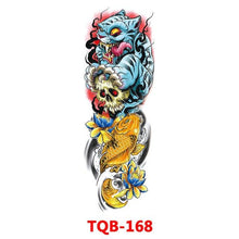Load image into Gallery viewer, Full Arm Large Size Sleeve Temporary Sticker Dragon Tattoo Waterproof Body Art Realistic 3D Design For Mens