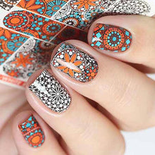 Load image into Gallery viewer, Full Beauty 1pc Black Flower Vine Nail Water Sticker Leaf Lace Design Slider Nail Art Decal Beauty Foils Decoration Nail Decals for Women Nail Art Stickers Water Transfer Decals Design Nail Art Supplies Manicure Acrylic Nail Foil Stencils Decorations