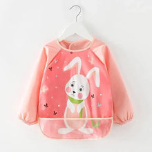 Load image into Gallery viewer, Full Body Adjustable Cute Cartoon Waterproof Eating Long Sleeve Apron Bib With Pocket For Babies Wonderful Gift