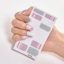 将图片加载到图库查看器,Full Cover Nail Stickers Nail Polish Nail Decoration Nails Sticker Designer Self Adhesive Nail Sticker Creative Nail Art Sticker Sticker Nail Decorations Accessories Metal Curve Stripe Lines Design Letter Nail Sticker Adhesive Decoration Template