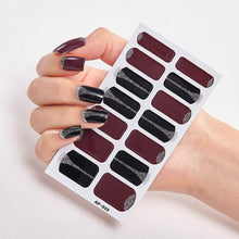 将图片加载到图库查看器,Full Cover Nail Stickers Nail Polish Nail Decoration Nails Sticker Designer Self Adhesive Nail Sticker Creative Nail Art Sticker Sticker Nail Decorations Accessories Metal Curve Stripe Lines Design Letter Nail Sticker Adhesive Decoration Template