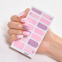将图片加载到图库查看器,Full Cover Nail Stickers Nail Polish Nail Decoration Nails Sticker Designer Self Adhesive Nail Sticker Creative Nail Art Sticker Sticker Nail Decorations Accessories Metal Curve Stripe Lines Design Letter Nail Sticker Adhesive Decoration Template