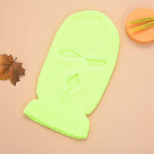 将图片加载到图库查看器,Full Face Cover Mask Three 3 Hole Balaclava Knit Hat Army Tactical CS Winter Ski Cycling Mask Beanie Hat Scarf Warm Face Masks Knit Hat Full Face Cover Balaclava Hats Funny Party Embroidery Beanies Caps Hole Knitted Full Face Cover