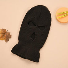 将图片加载到图库查看器,Full Face Cover Mask Three 3 Hole Balaclava Knit Hat Army Tactical CS Winter Ski Cycling Mask Beanie Hat Scarf Warm Face Masks Knit Hat Full Face Cover Balaclava Hats Funny Party Embroidery Beanies Caps Hole Knitted Full Face Cover